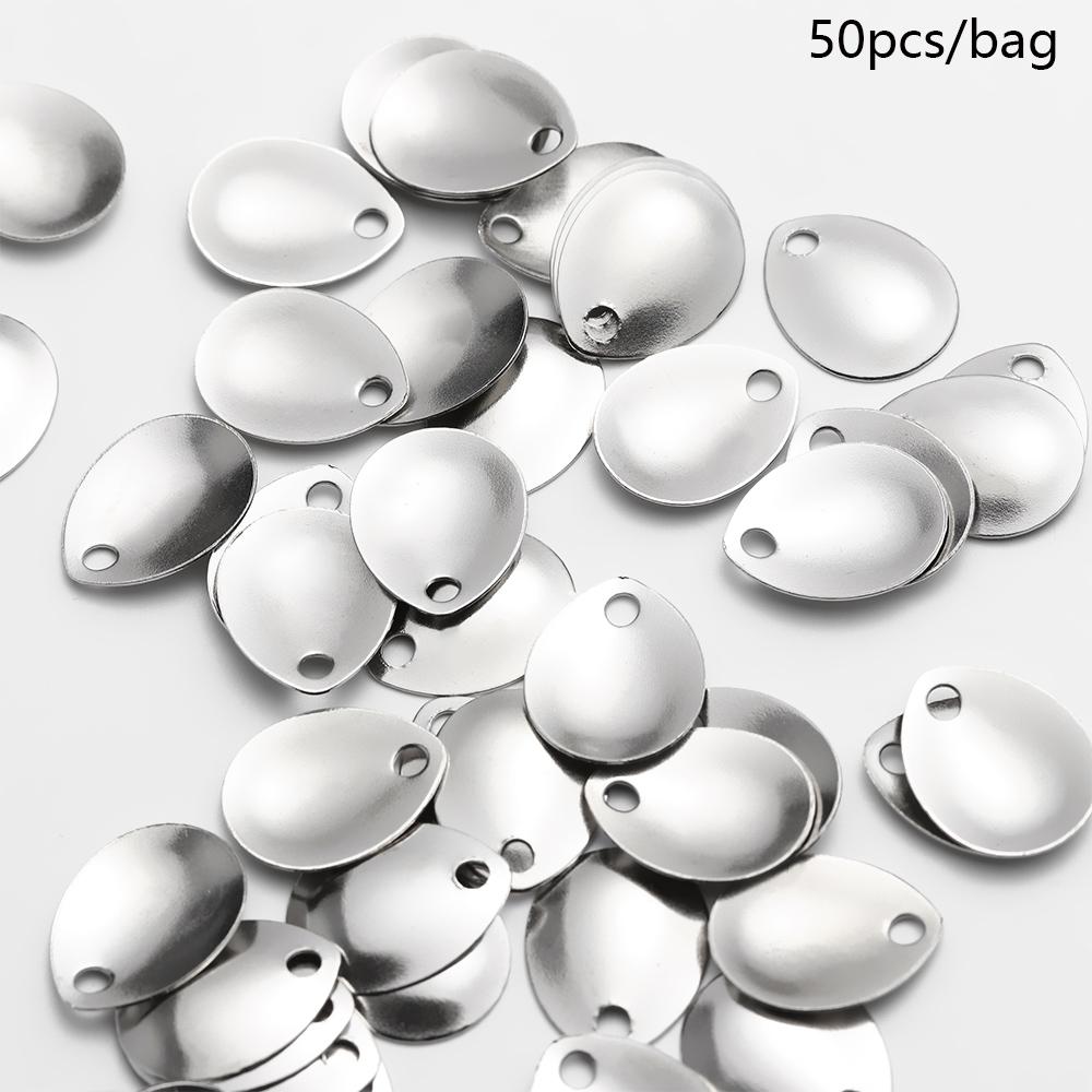Fishing Lure Spinner - 50 Stuks Zilver Glad Nikkel Pailletten