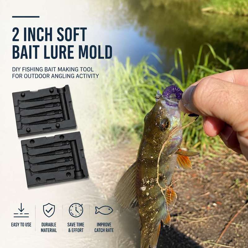Fishing Lure Kit - 2 inch zacht aasvorm voor het