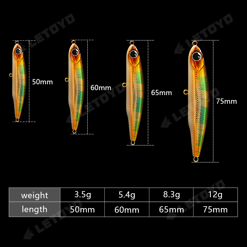 LETOYO Sinking Potlood 17g 12g - Fishing Lure Topwater recensie en prijs