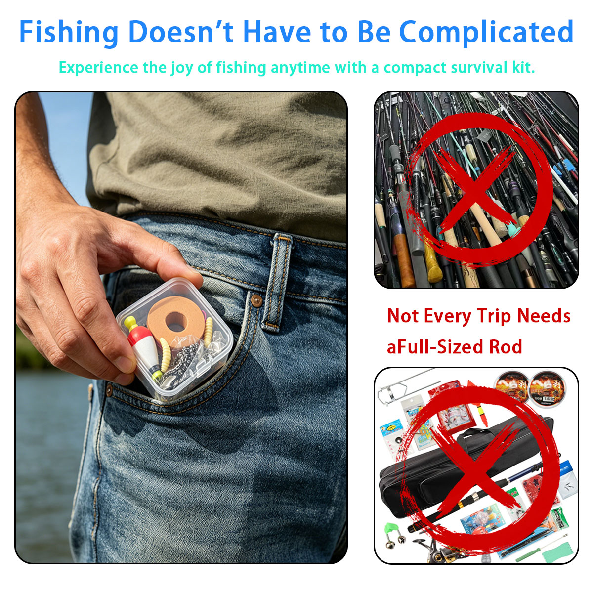 Draagbare noodvisuitrusting, d - Fishing Lure Kit recensie en prijs
